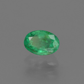 Smeraldo naturale verde da 0,41 ct, taglio ovale, SI-I1