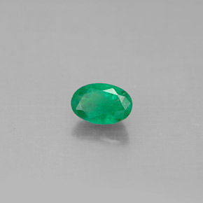 Smeraldo naturale verde da 0,51 ct, taglio ovale, SI-I1