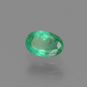 Smeraldo naturale verde da 0,45 ct, taglio ovale, SI-I1