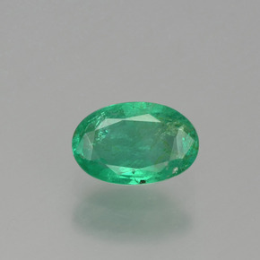 Smeraldo naturale verde da 0,41 ct, taglio ovale, SI-I1