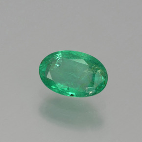 Smeraldo naturale verde da 0,41 ct, taglio ovale, SI-I1