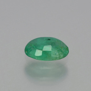 Smeraldo naturale verde da 0,41 ct, taglio ovale, SI-I1
