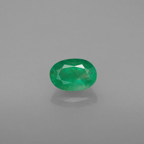 Smeraldo naturale verde da 0,48 ct, taglio ovale, SI-I1