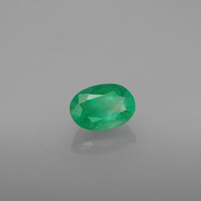 Smeraldo naturale verde da 0,48 ct, taglio ovale, SI-I1