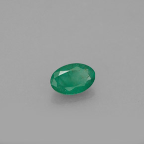 Smeraldo naturale verde da 0,40 ct, taglio ovale, SI-I1