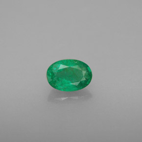 Smeraldo naturale verde da 0,45 ct, taglio ovale, SI-I1