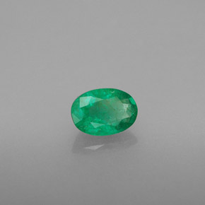 Smeraldo naturale verde da 0,45 ct, taglio ovale, SI-I1
