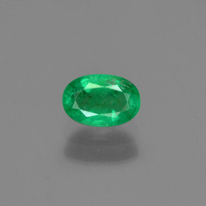 Smeraldo naturale verde da 0,57 ct, taglio ovale, SI-I1