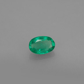 Smeraldo naturale verde da 0,48 ct, taglio ovale, SI