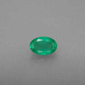 Smeraldo naturale verde da 0,43 ct, taglio ovale, SI-I1