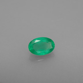 Smeraldo naturale verde da 0,43 ct, taglio ovale, SI-I1