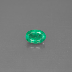 Smeraldo naturale verde da 0,49 ct, taglio ovale, SI-I1
