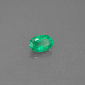 Smeraldo naturale verde da 0,49 ct, taglio ovale, SI-I1