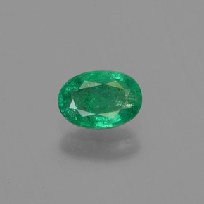 Smeraldo naturale verde da 0,43 ct, taglio ovale, SI-I1
