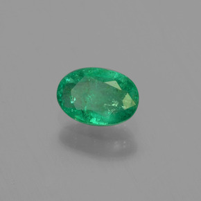 Smeraldo naturale verde da 0,43 ct, taglio ovale, SI-I1