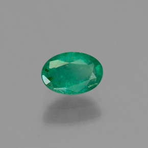 Smeraldo naturale verde da 0,51 ct, taglio ovale, SI-I1