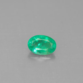 Smeraldo naturale verde da 0,45 ct, taglio ovale, SI-I1
