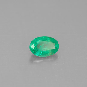 Smeraldo naturale verde da 0,45 ct, taglio ovale, SI-I1