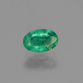 Smeraldo naturale verde da 0,43 ct, taglio ovale, SI-I1