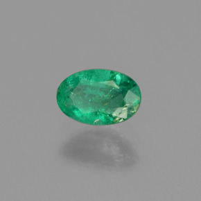 Smeraldo naturale verde da 0,43 ct, taglio ovale, SI-I1