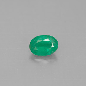 Smeraldo naturale verde da 0,46 ct, taglio ovale, SI-I1