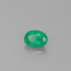 Smeraldo naturale verde da 0,46 ct, taglio ovale, SI-I1