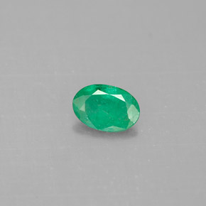 Smeraldo naturale verde da 0,33 ct, taglio ovale, SI-I1