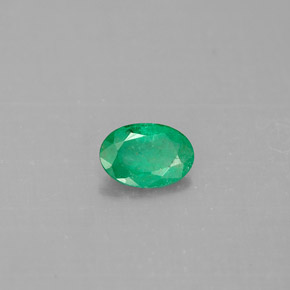 Smeraldo naturale verde da 0,33 ct, taglio ovale, SI-I1
