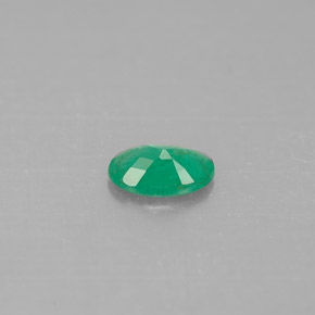 Smeraldo naturale verde da 0,33 ct, taglio ovale, SI-I1