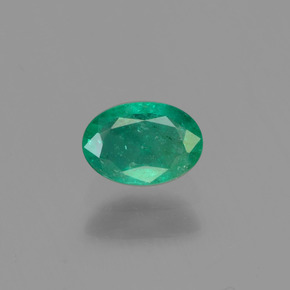 Smeraldo naturale verde da 0,46 ct, taglio ovale, SI