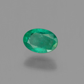Smeraldo naturale verde da 0,46 ct, taglio ovale, SI
