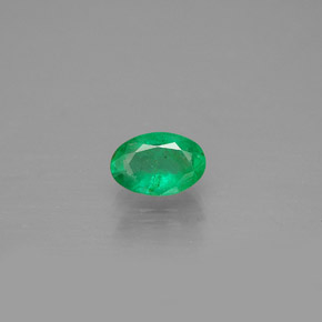 Smeraldo naturale verde da 0,39 ct, taglio ovale, SI