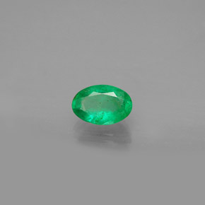 Smeraldo naturale verde da 0,39 ct, taglio ovale, SI
