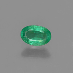 Smeraldo naturale verde da 0,46 ct, taglio ovale, SI