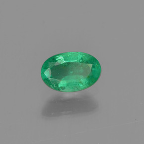 Smeraldo naturale verde da 0,46 ct, taglio ovale, SI