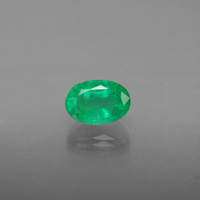 Smeraldo naturale verde da 0,58 ct, taglio ovale, SI