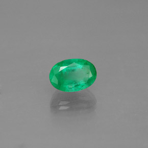Smeraldo naturale verde da 0,58 ct, taglio ovale, SI