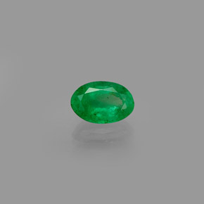 Smeraldo Verde naturale da 0.38 ct, Taglio ovale, SI