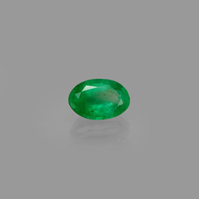 Smeraldo Verde naturale da 0.38 ct, Taglio ovale, SI