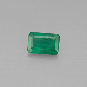 Smeraldo naturale verde da 0,45 ct, taglio smeraldo, SI-I1