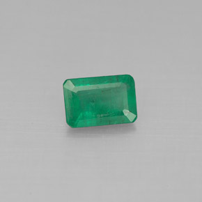 Smeraldo naturale verde da 0,45 ct, taglio smeraldo, SI-I1