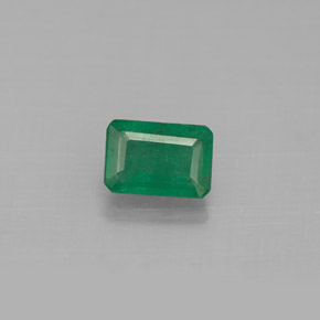 Smeraldo naturale verde da 0,63 ct, taglio smeraldo, SI-I1