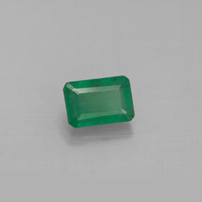 Smeraldo naturale verde da 0,63 ct, taglio smeraldo, SI-I1
