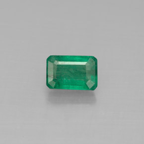Smeraldo naturale verde da 0,67 ct, taglio smeraldo, SI-I1