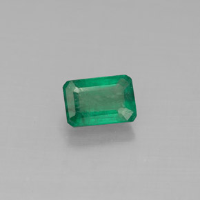 Smeraldo naturale verde da 0,67 ct, taglio smeraldo, SI-I1