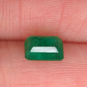 Smeraldo naturale verde da 0,68 ct, taglio smeraldo, SI-I1