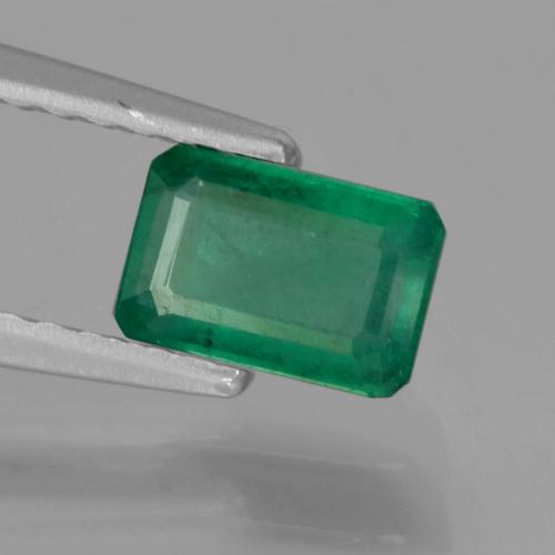 Smeraldo naturale verde da 0,57 ct, taglio smeraldo, SI-I1
