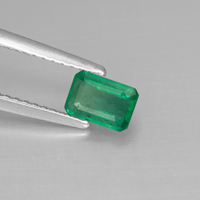 Smeraldo naturale verde da 0,50 ct, taglio smeraldo, SI-I1
