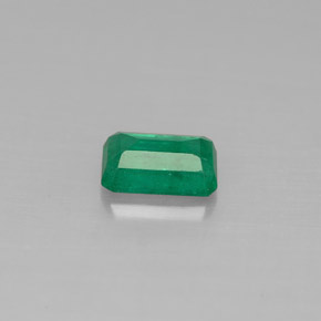 Smeraldo naturale verde da 0,50 ct, taglio smeraldo, SI-I1