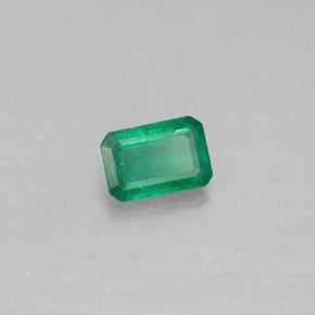 Smeraldo naturale verde da 0,54 ct, taglio smeraldo, SI-I1